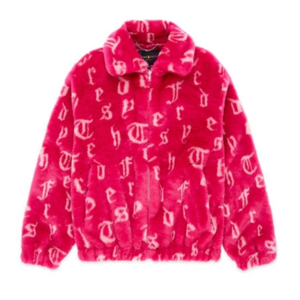 RARE Teddy Fresh Faux Fur Jacquard Jacket